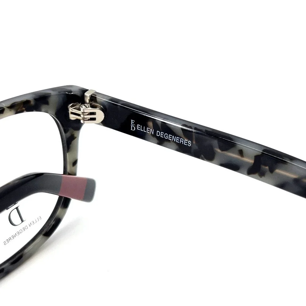 NEW!!! ELLEN DEGENERES Eyeglasses O-04 BLKTT Authentic